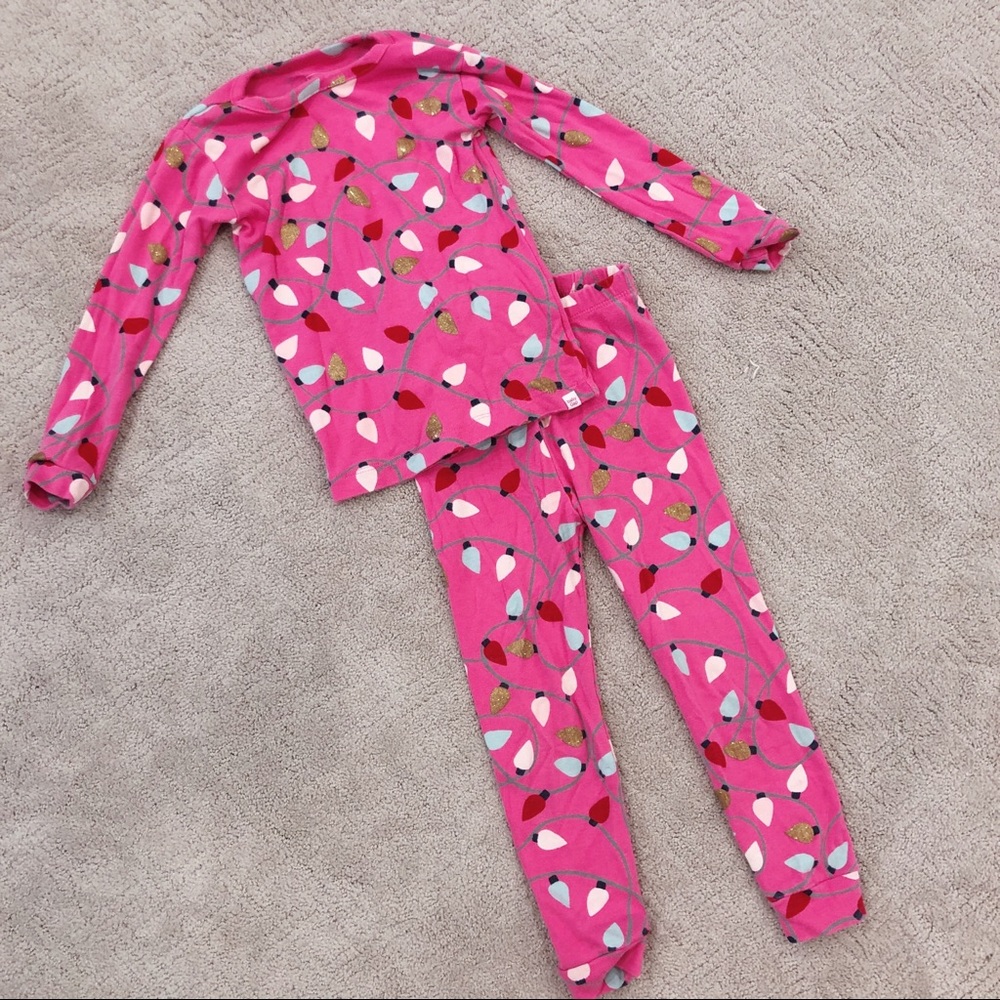 Gap Holiday Christmas Light Pajamas 4t